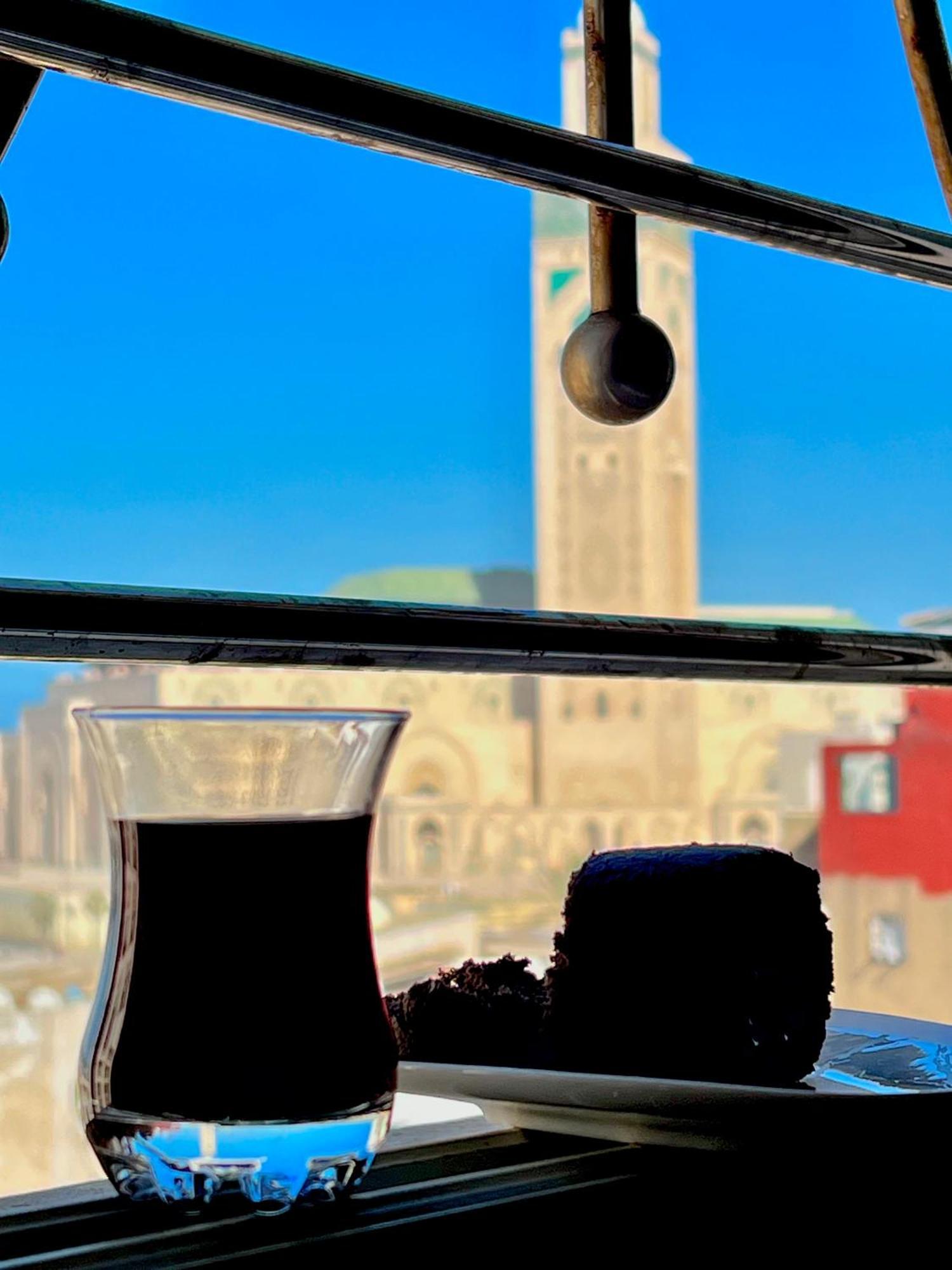 Bel Appartement Avec Une Belle Vue Sur La Grande Mosquee Hassan II Et La Mer Casablanca Exteriér fotografie