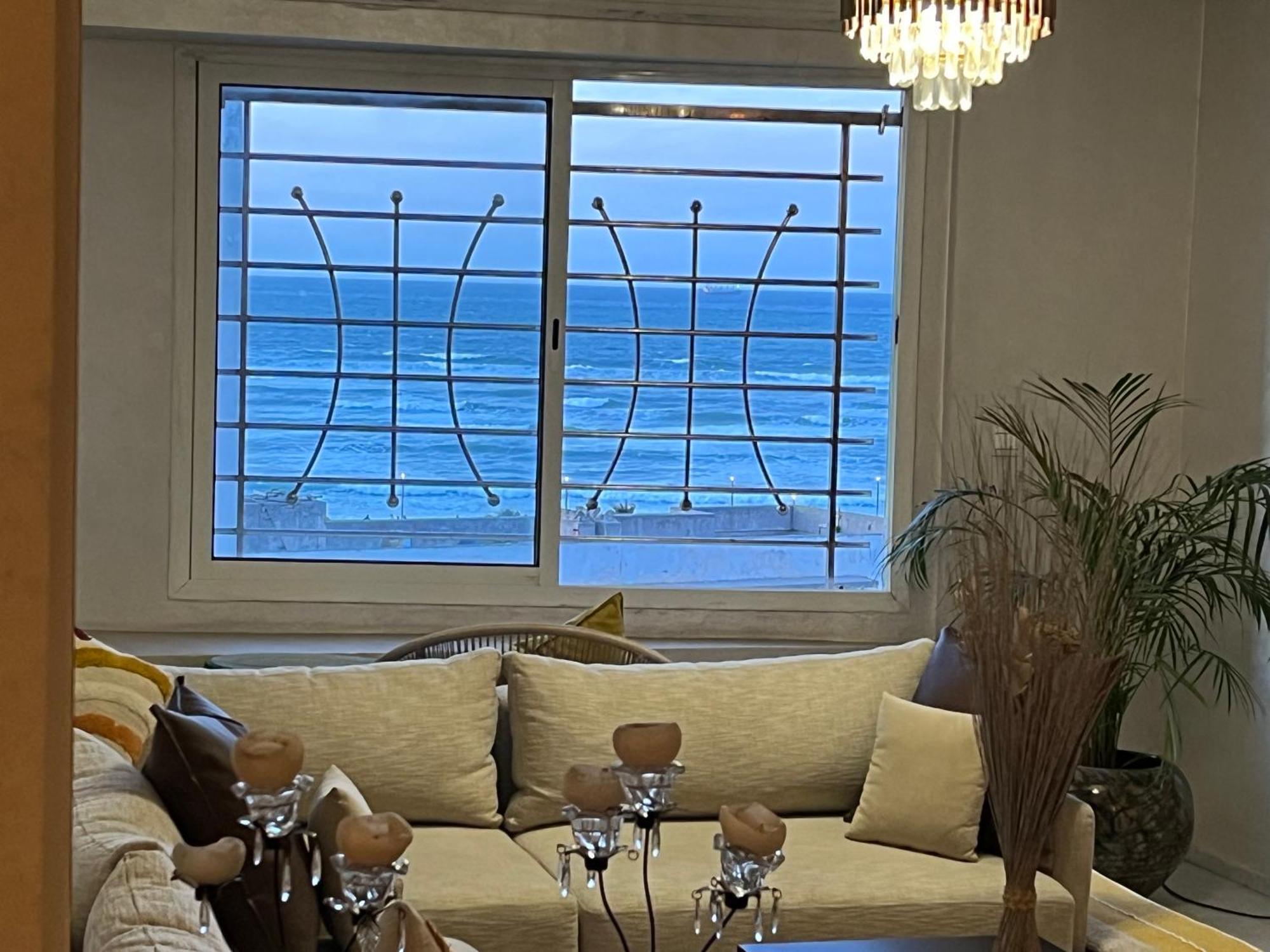 Bel Appartement Avec Une Belle Vue Sur La Grande Mosquee Hassan II Et La Mer Casablanca Exteriér fotografie